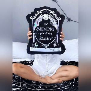 Killstar Discontinued Graveyard Tombstone Pillow Cushion